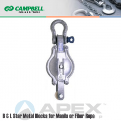 Campbell #7245336 3 in. Single Sheave B & L Star Metal Block - WLL 700 lb - Anchor Shackle