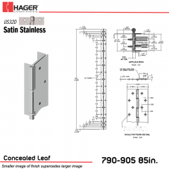 2BP-149007,PR905085032D000001E420,798550490074,790-905 85" US32D 1PK   RH EPT   42" TO C/L