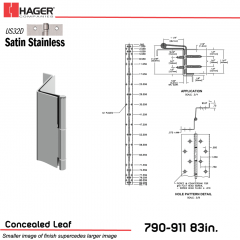 2BP-131009,PR911083032D000001,798550310099,790-911 83" EXCACTLY (milled to) US32D 1PK  RH