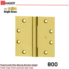 Hager 800 4.5 x 4  US3 Full Mortise Hinge Stock No 179283