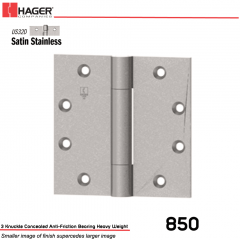 Hager 850 5 x 4.5 US32D Full Mortise Hinge Stock No 002723