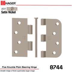 Hager 8744 US15 Full Mortise Hinge Stock No 080130