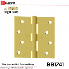 Hager 1741 US3 Full Mortise Hinge Stock No 034474