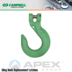 Campbell #5746415PL 9/32 in. - 5/16 in. Quik Alloy Clevis Sling Hook - Grade 100 - Painted Green