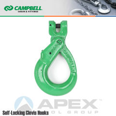 Campbell #5748895 1/2 in. Quik Alloy Clevis Self Locking Hook - Grade 100 - Painted Green