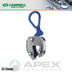 Campbell #6423000 GX Plate Clamp - 1/16 to 5/8 in. Grip Range - 1/2 Metric Ton WLL