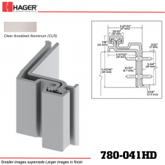 Hager 780-041HD CLR Concealed Leaf Hinge Stock No 194803