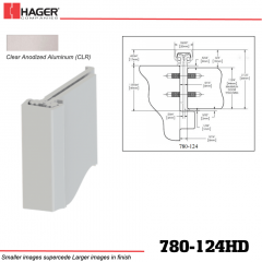 Hager 780-124HD CLR Concealed Leaf Hinge Stock No 194836