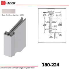 Hager 780-224 CLR Concealed Leaf Hinge Stock No 183923