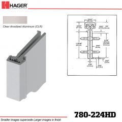 Hager 780-224HD CLR Concealed Leaf Hinge Stock No 183975