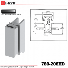 Hager 780-208HD DBA Concealed Leaf Hinge Stock No 195196