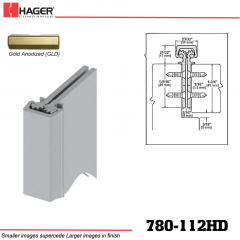 Hager 780-112HD GLD Concealed Leaf Hinge Stock No 094051