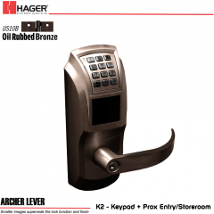 Hager 34K2 2-3/4 US10B ARC SCC KD ASA Electronic Lock