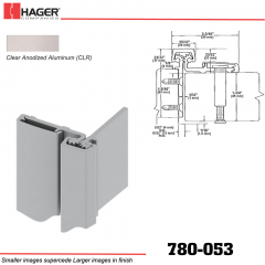 Hager 780-053 CLR Half Surface Leaf Hinge Stock No 194993