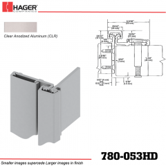 Hager 780-053HD CLR Half Surface Leaf Hinge Stock No 195004