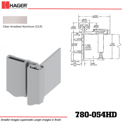 Hager 780-054HD CLR Half Surface Leaf Hinge Stock No 195052