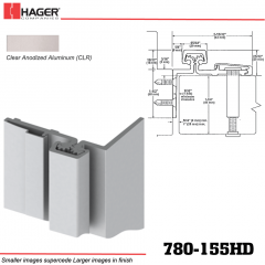 Hager 780-155HD CLR Half Surface Leaf Hinge Stock No 063862