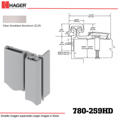 Hager 780-259HD CLR Half Surface Leaf Hinge Stock No 195278