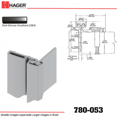 Hager 780-053 DBA Half Surface Leaf Hinge Stock No 194994