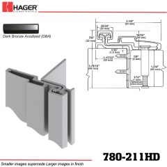 Hager 780-211HD DBA Half Surface Leaf Hinge Stock No 195205