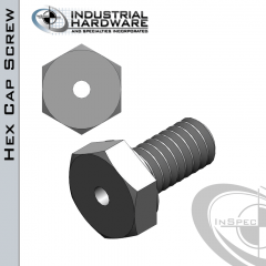 Stainless Hex Head Vented Machine Screw: 6-32 x 3/4