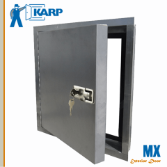 Karp MX 18 in. x 18 in. Exterior Wall Access Door-Best Rim Cylinder With Night Latch From Stainless Steel