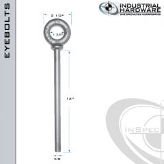 N2027-4140-12-BLANK: 5/8 x 12 in Long Non Threaded Shoulder Pattern Eyebolt Blanks Alloy Steel 4140 - Made in the USA