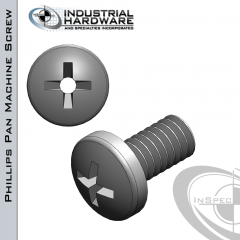 Stainless Phillips Pan Head Vented Machine Screw: 10-32 x 7/8