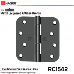 Hager 1542 US10R Full Mortise Hinge Stock No 036910