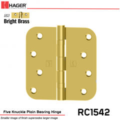 Hager 1542 US3 Full Mortise Hinge Stock No 033052