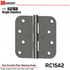 Hager 1542 US32 Full Mortise Hinge Stock No 033053