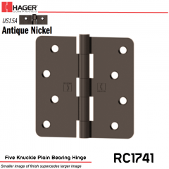 Hager 1741 US15A Full Mortise Hinge Stock No 032882