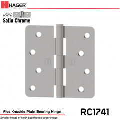 Hager 1741 US26D Full Mortise Hinge Stock No 032859