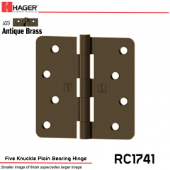 Hager 1741 US5 Full Mortise Hinge Stock No 033603