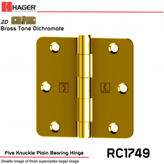 Hager 1749 US2D Full Mortise Hinge Stock No 029731