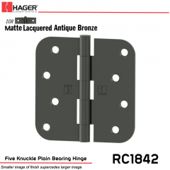 Hager 1842 US10R Full Mortise Hinge Stock No 042013