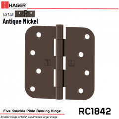 Hager 1842 US15A Full Mortise Hinge Stock No 030859