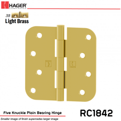 Hager 1842 US3LB Full Mortise Hinge Stock No 029847