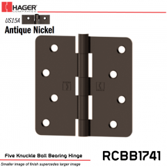 Hager 1741 US15A Full Mortise Hinge Stock No 034355