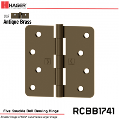 Hager 1741 US5 Full Mortise Hinge Stock No 034352