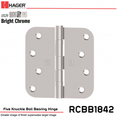 Hager 1842 US26 Full Mortise Hinge Stock No 034364