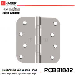 Hager 1842 US26D Full Mortise Hinge Stock No 034365