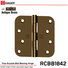 Hager 1842 US5 Full Mortise Hinge Stock No 034367