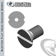 Stainless Slotted Flat Head Vented Machine Screw: 4-40 x 3/8