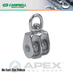 Campbell T7655312N 1 in. Double Sheave Swivel Eye Pulley