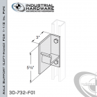 Axle Support From Steel-E.G. (Zinc Plated) For 1-1/2 in. Pipe-Left-Hand