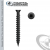 Square Drive Trim Head 8 x 3 Sharp Point Phosphate Coated Drywall Screws