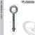 N2007-4: 5/8-11 x 4 in Long with 3 in Thread Plain Pattern Eyebolt with Nut Hot-Dip Galvanized Carbon Steel - Made in the USA