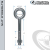 N2012-6: 1-1/4-7 x 6 in Long with 3 in Thread Plain Pattern Eyebolt with Nut Hot-Dip Galvanized Carbon Steel - Made in the USA