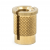 1/4-20 UNC x 0.500 PlastiSert Press-Fit Threaded Insert For Plastics - Flanged - Top Slot - Brass